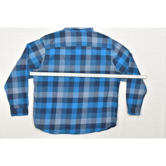 NEW Columbia Men's XXL/2TG Blue Plaid Button Down Whispering Bluffs Shirt - Picture 3 of 8